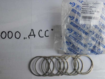 Кольцо уплотнительное выпускного коллектора WP12 SHAANXI / Shacman (ШАНКСИ / Шакман) 6126300110024 фото 1 Чебоксары